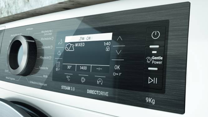 Bauknecht GentlePower Waschmaschine – Display mit Touch-Funktion